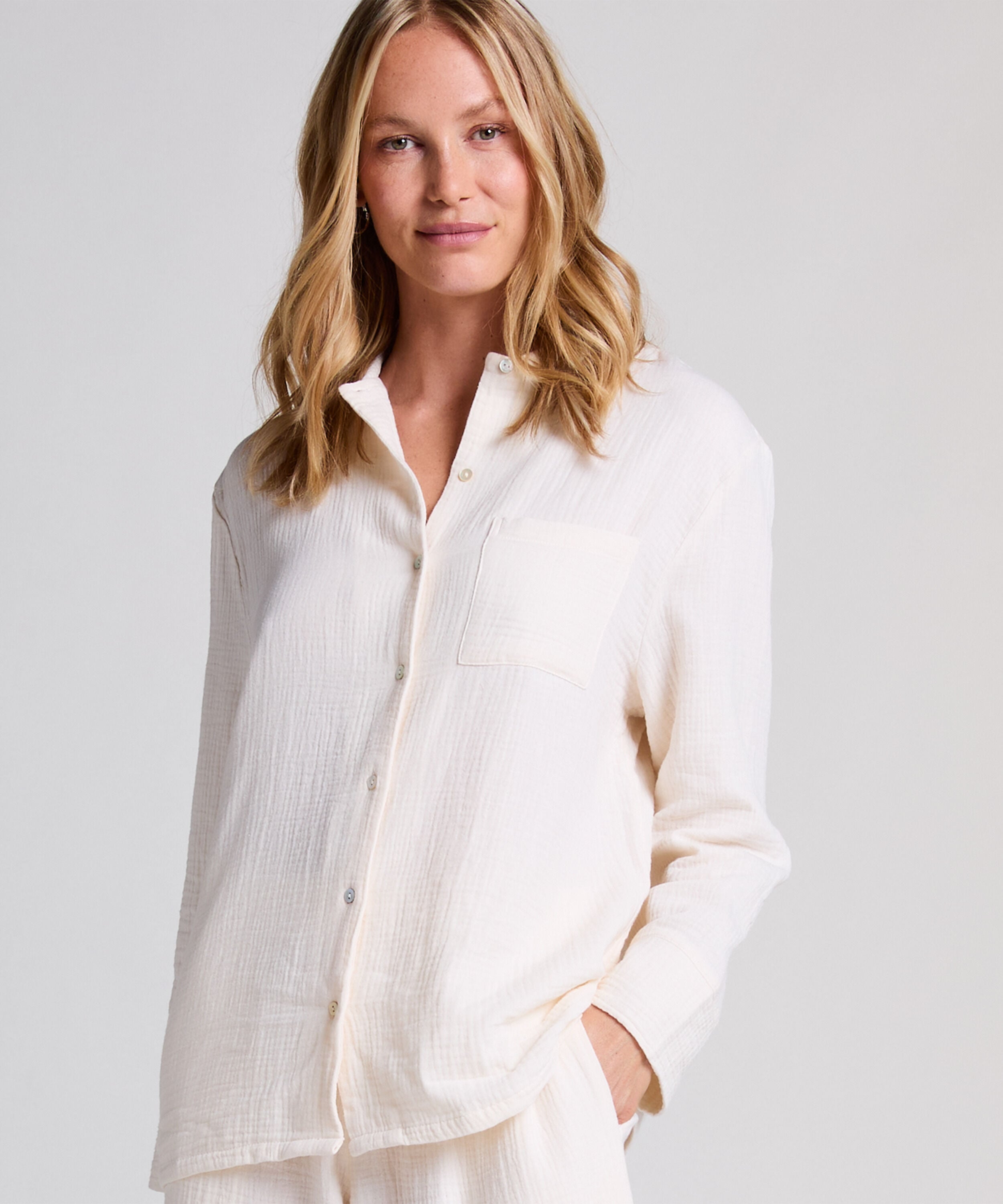 Veste en mousseline, Blanc