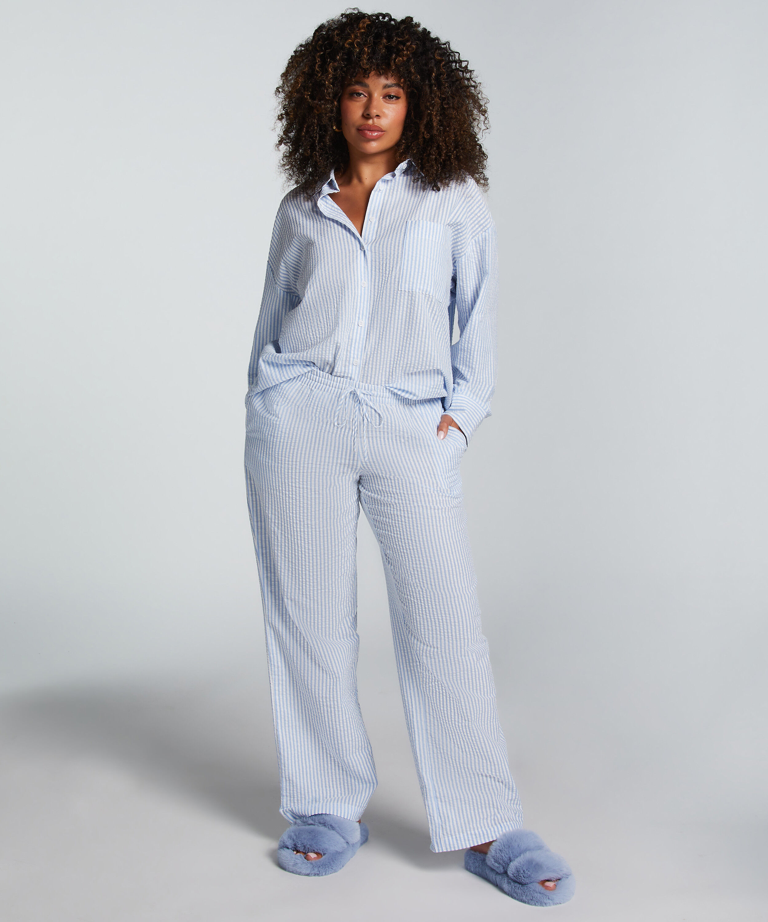 Pantalon de pyjama en Coton, Bleu