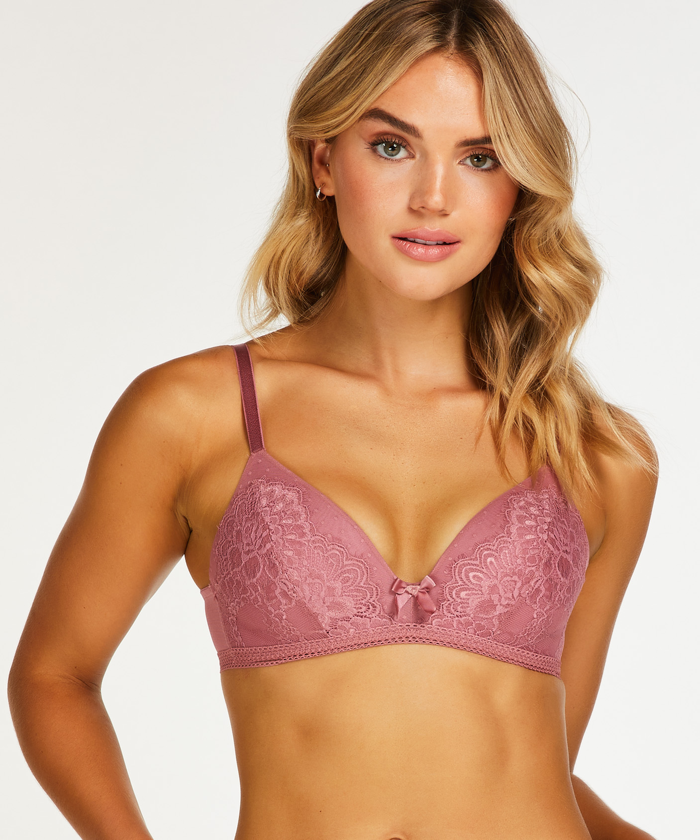 Soutien-gorge préformé sans armature Bessie Pink Ribbon, Rose, main
