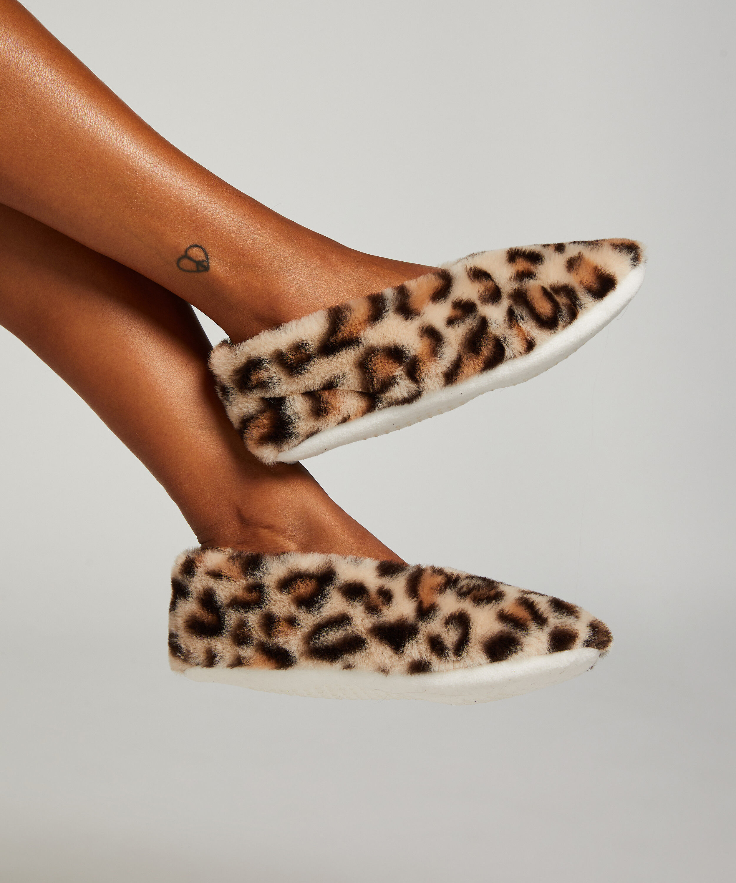 Ballerines Cosy Leopard, Beige