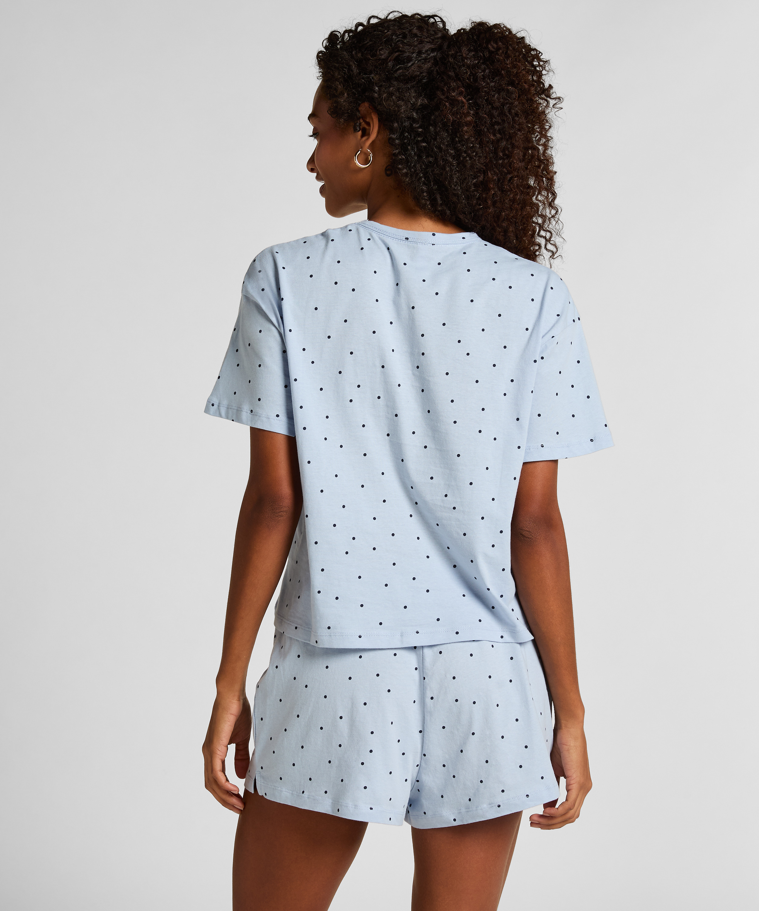 Pyjama en Coton, Bleu, main