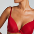Soutien-gorge à armatures préformé Plunge, Rouge
