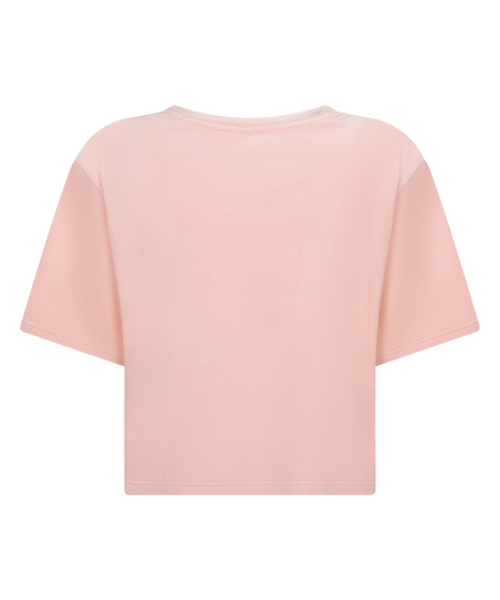 Top Velours Pocket, Rose