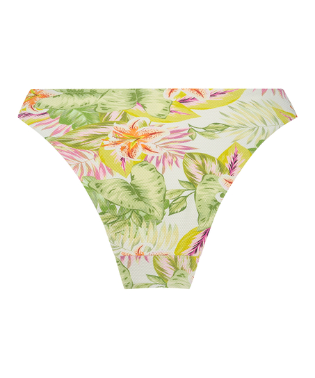 Slip de Bikini Échancrés Tropics, Blanc