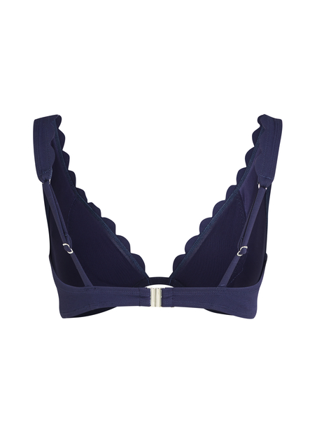 Haut de bikini à armatures non préformé Scallop, Bleu