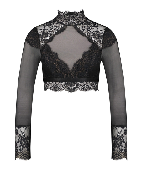 Brassière à manches longues Cynthia, Noir