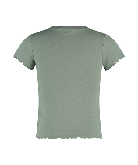 Chemise à manches courtes en coton, Vert