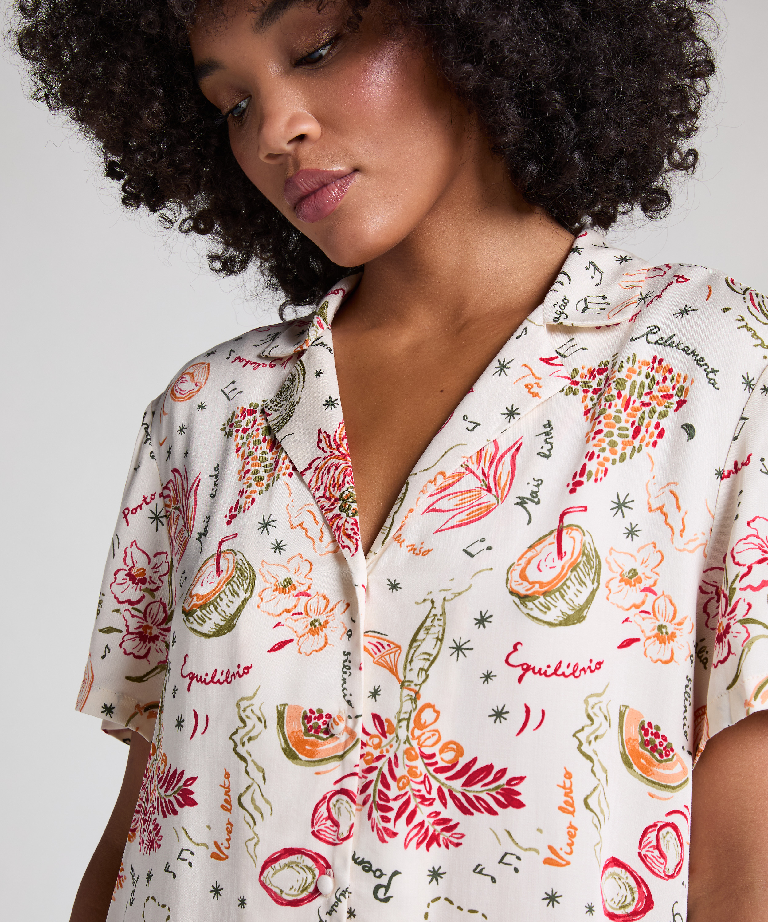 Veste en satin, Blanc, main