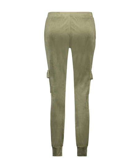 Pantalon de jogging Velours Cargo, Vert