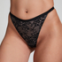 Slip brésilien Lea Lace, Noir