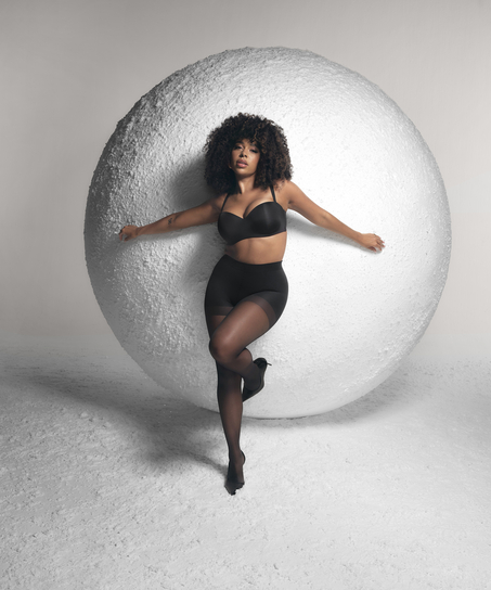 Soutien-gorge push-up sans bretelles à armatures préformé Smooth, Noir