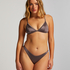 Haut de bikini triangle Luna, Gris