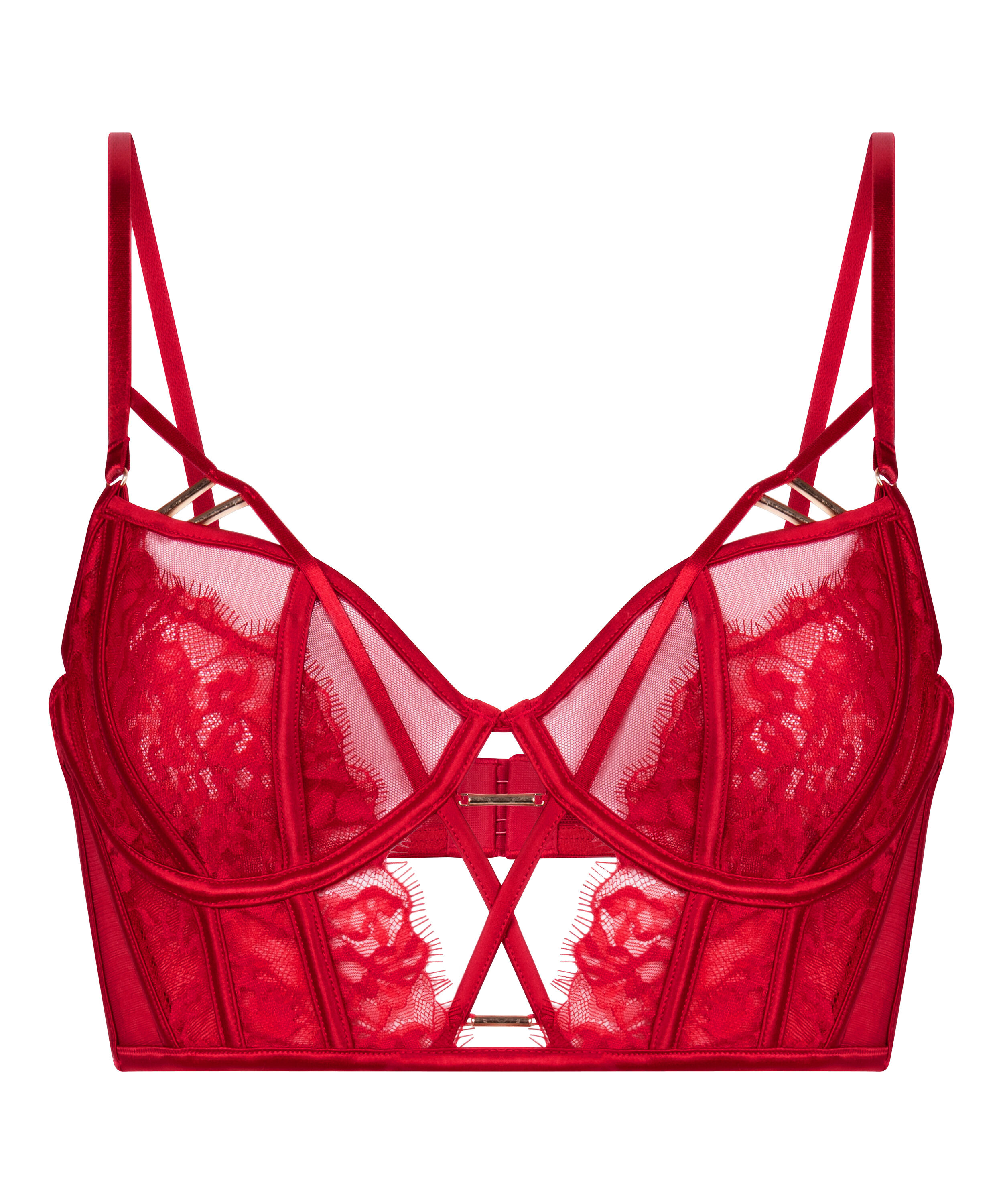 Soutien-gorge &agrave; armatures non-rembourr&eacute; Noeki, Rouge