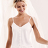 Top satin Bridal, Blanc