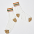 Chaussettes top lurex Rib, Blanc