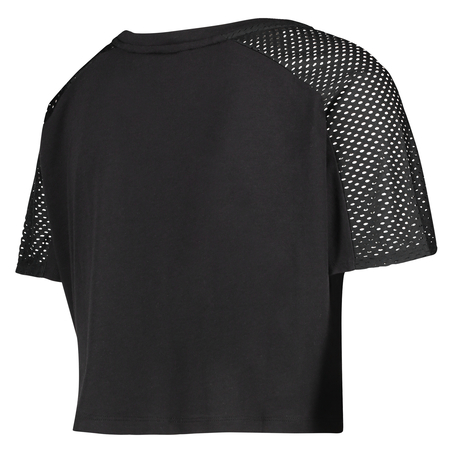 Crop Top Mesh HKMX, Noir
