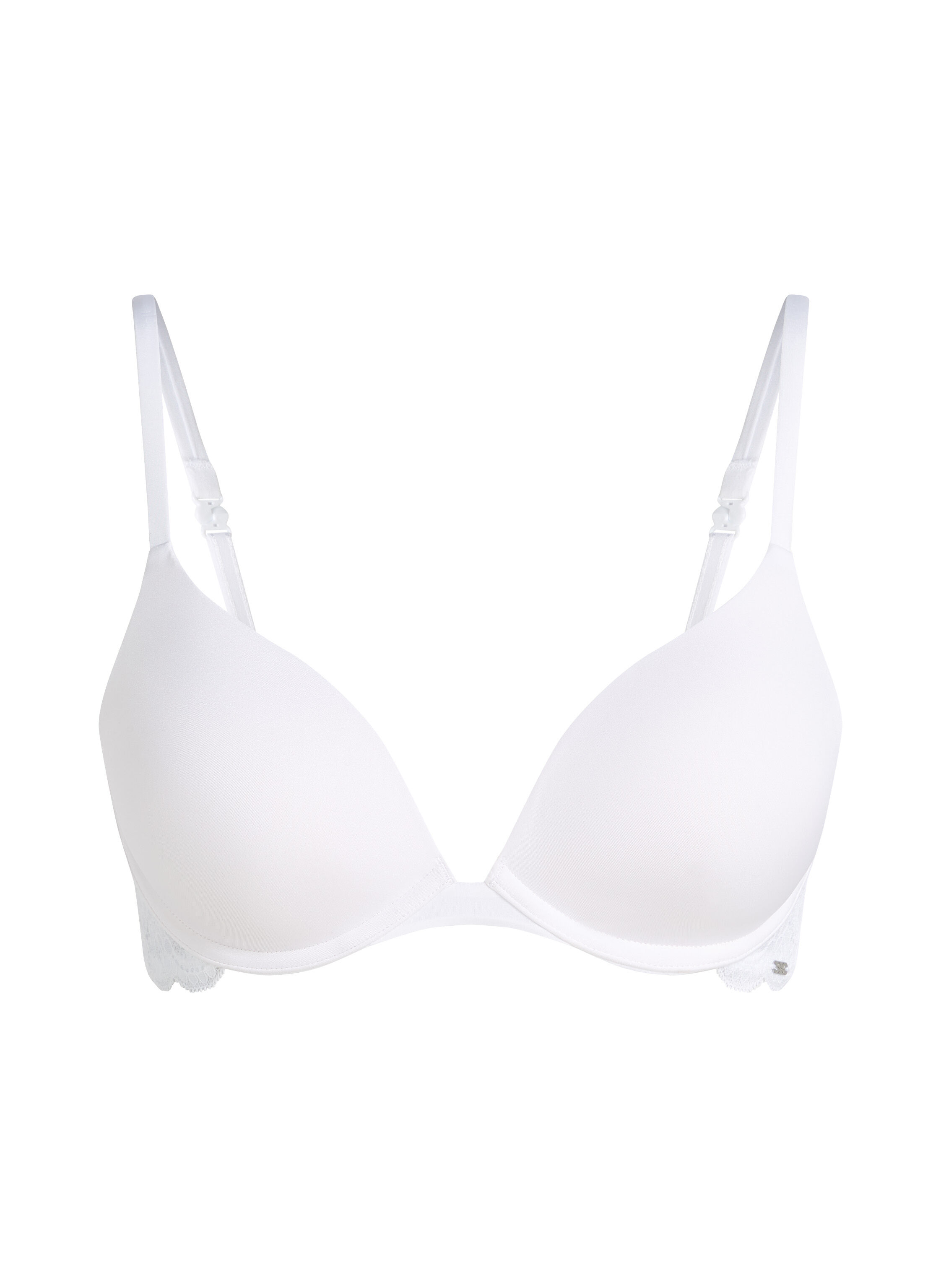 Soutien-gorge &agrave; armatures pr&eacute;form&eacute; push-up Angie, Blanc