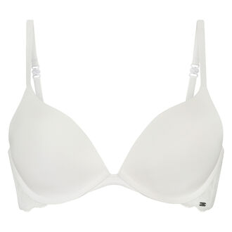 Soutien-gorge &agrave; armatures pr&eacute;form&eacute; push-up Angie, Blanc