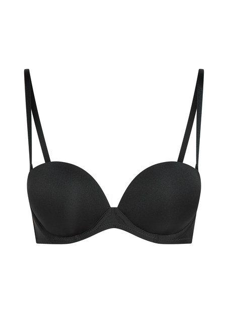 Soutien-gorge maximiseur préformé sans bretelles, Noir