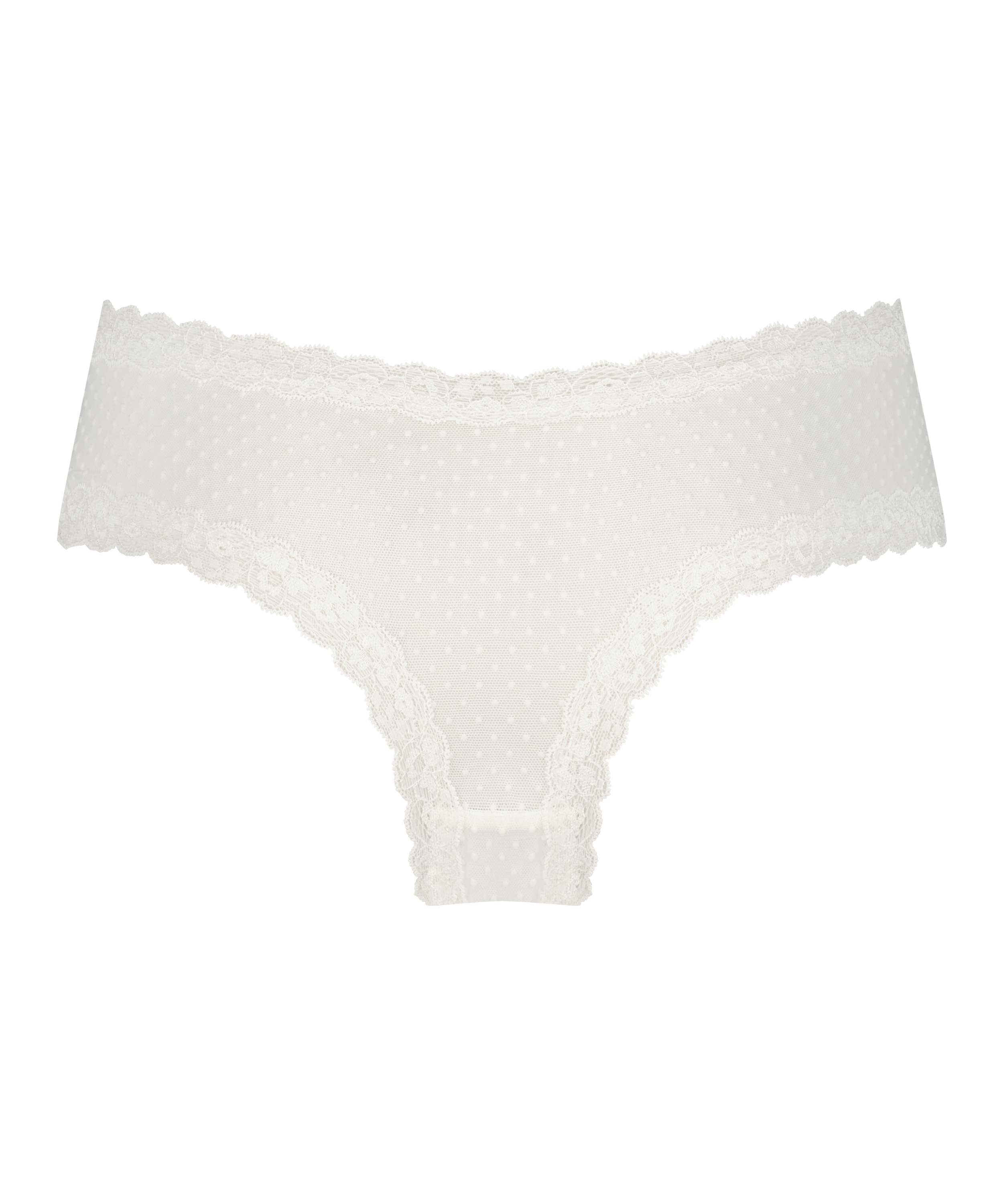 Slip brésilien V-shape mesh, Blanc, main