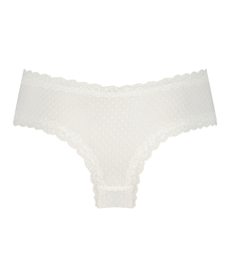 Slip brésilien V-shape mesh, Blanc