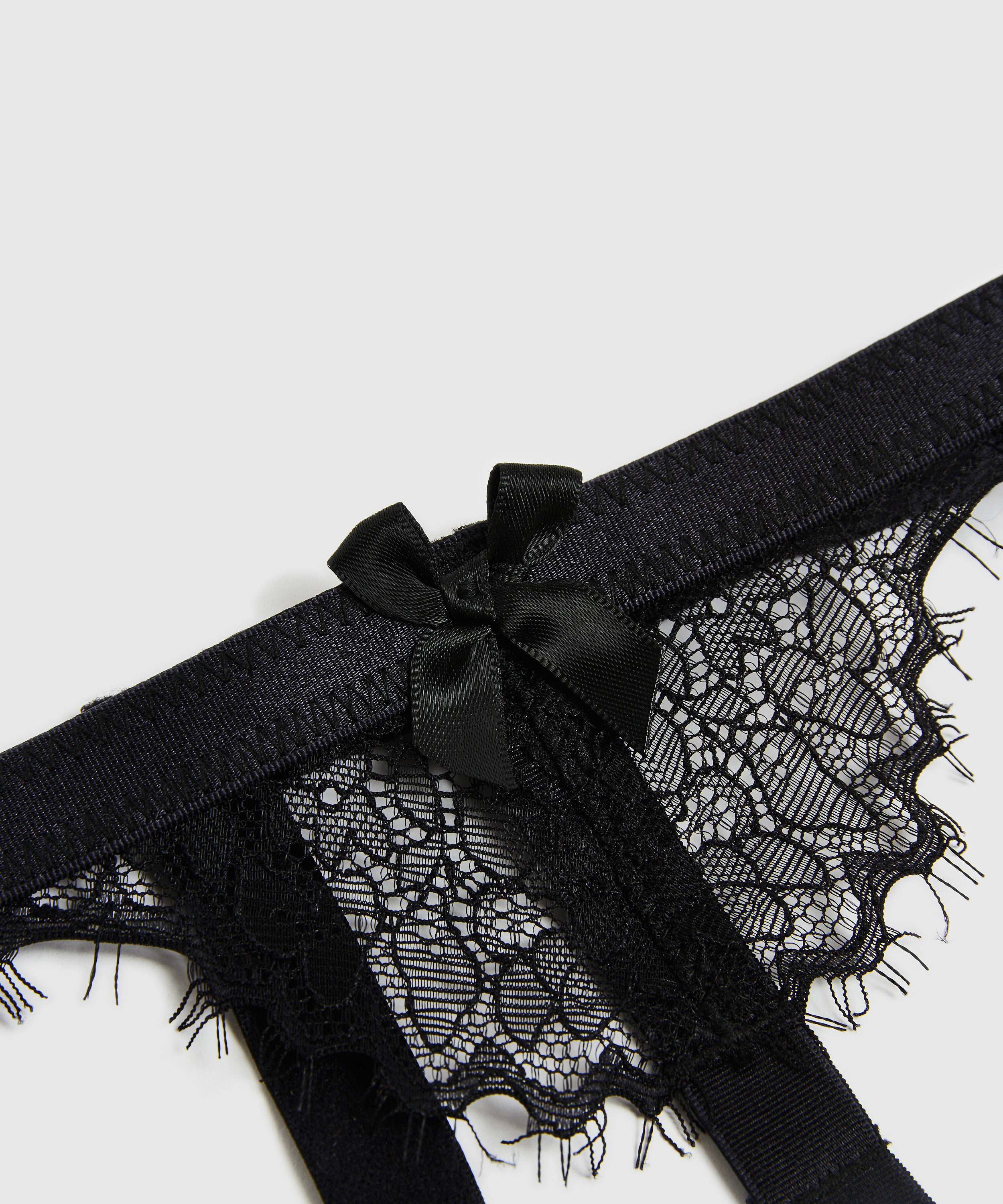 Jarretelles Private, Noir, main