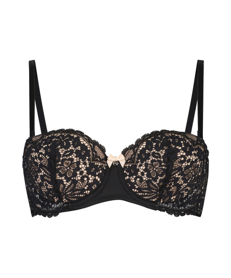 Soutien-gorge à armatures préformé sans bretelles Rose, Noir