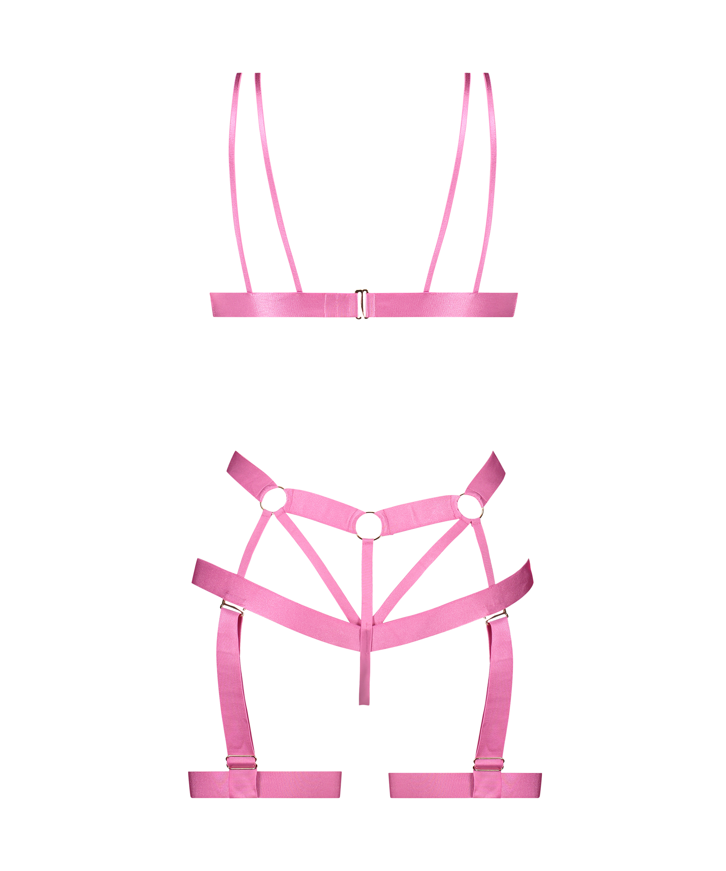 Private Body ouvert à l'entrejambe Hedonist, Rose, main