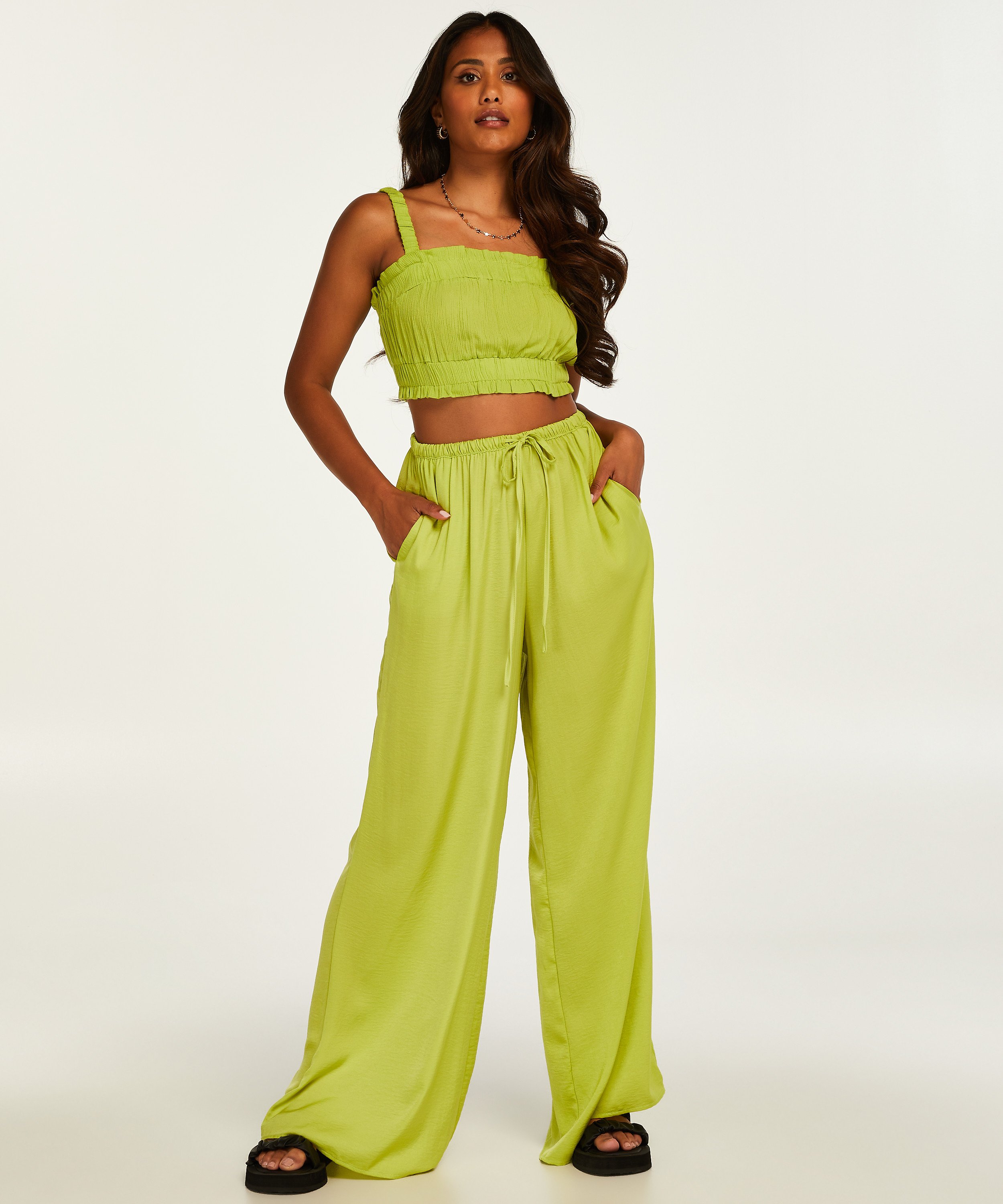 Pantalon fluide, Vert, main