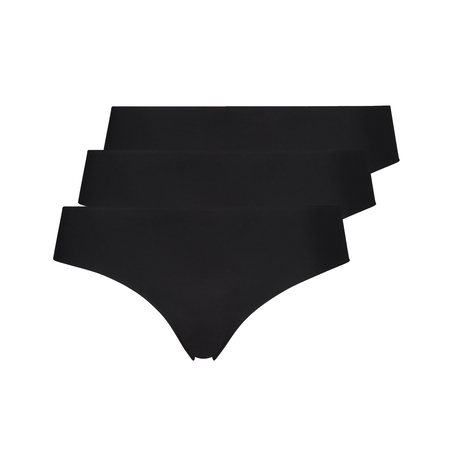 Slip brésilien Invisible coton, Noir