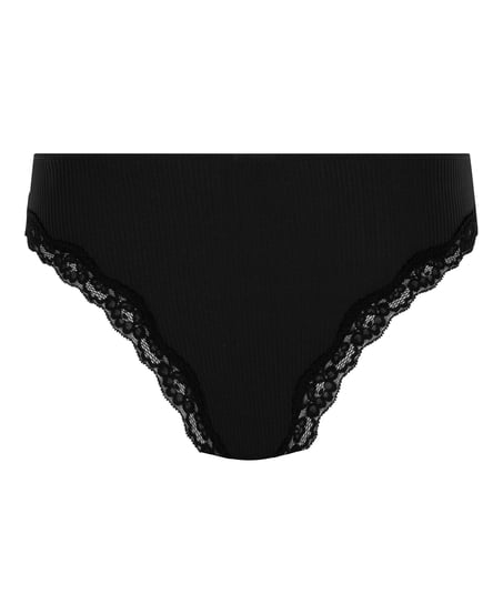 Slip br&eacute;silien Lola, Noir