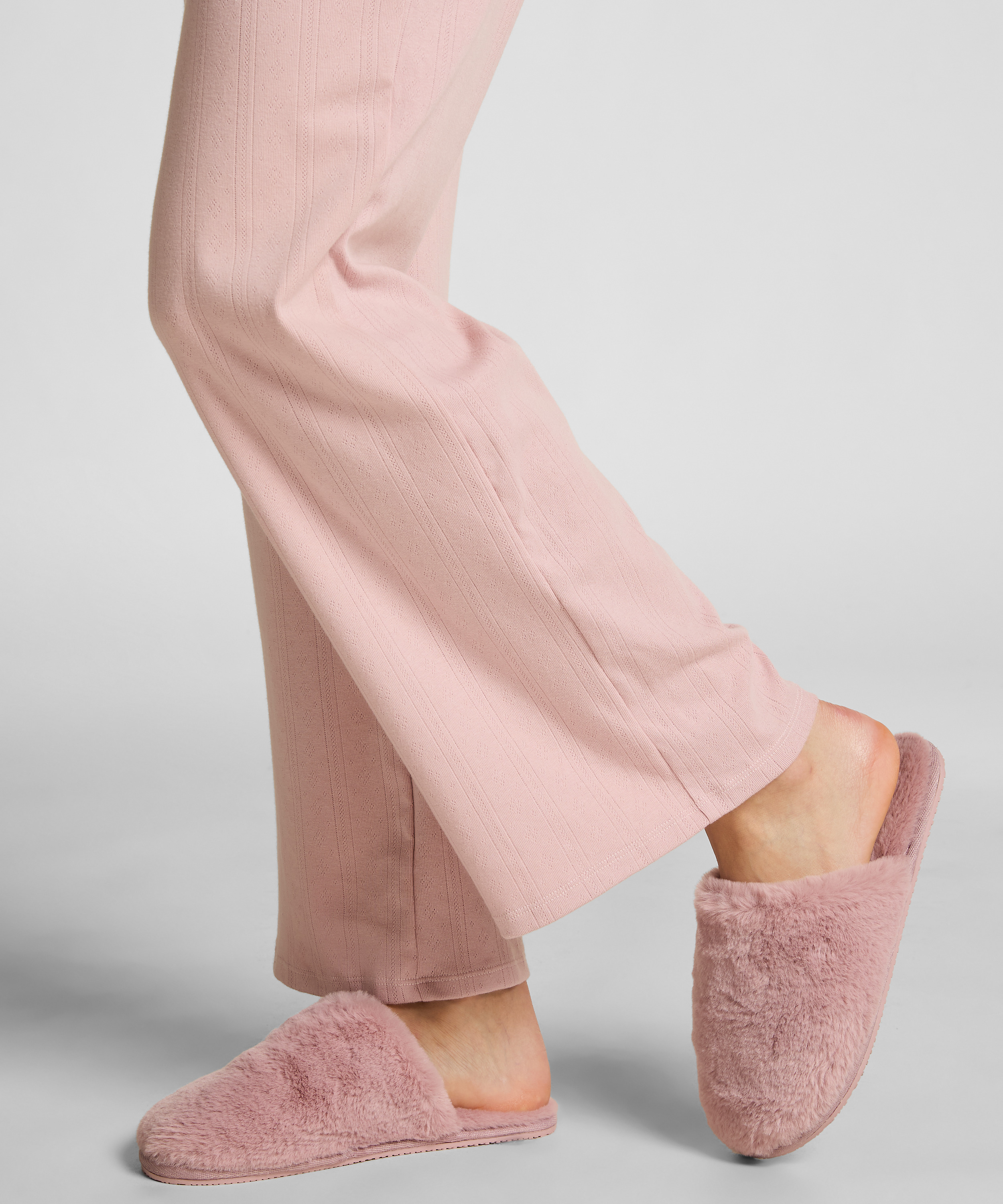 Pantoufles Lisa, Rose, main