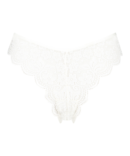 High leg Brazilian, Blanc