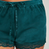 Short velours dentelle, Bleu