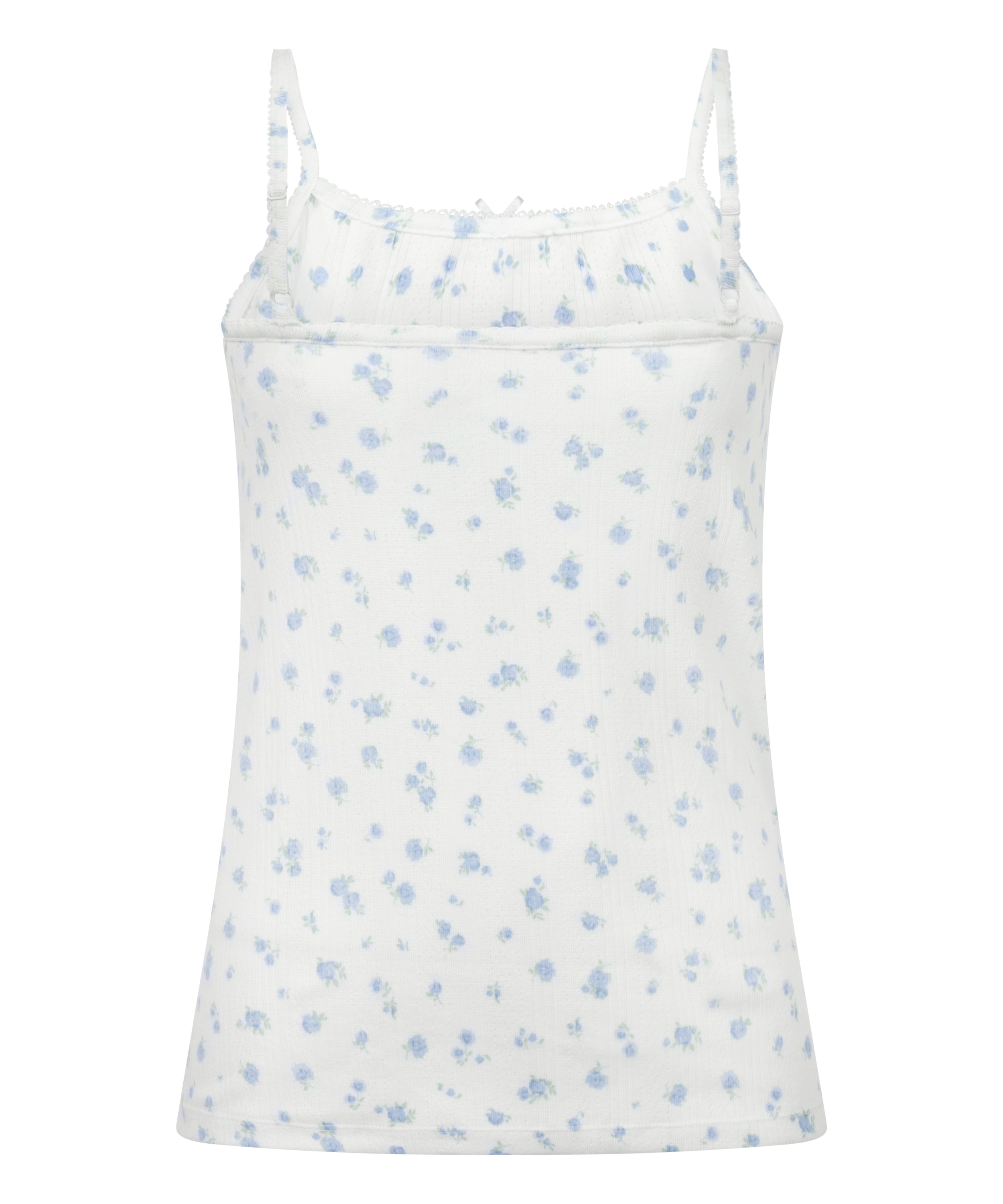 Caraco Pointelle, Blanc, main