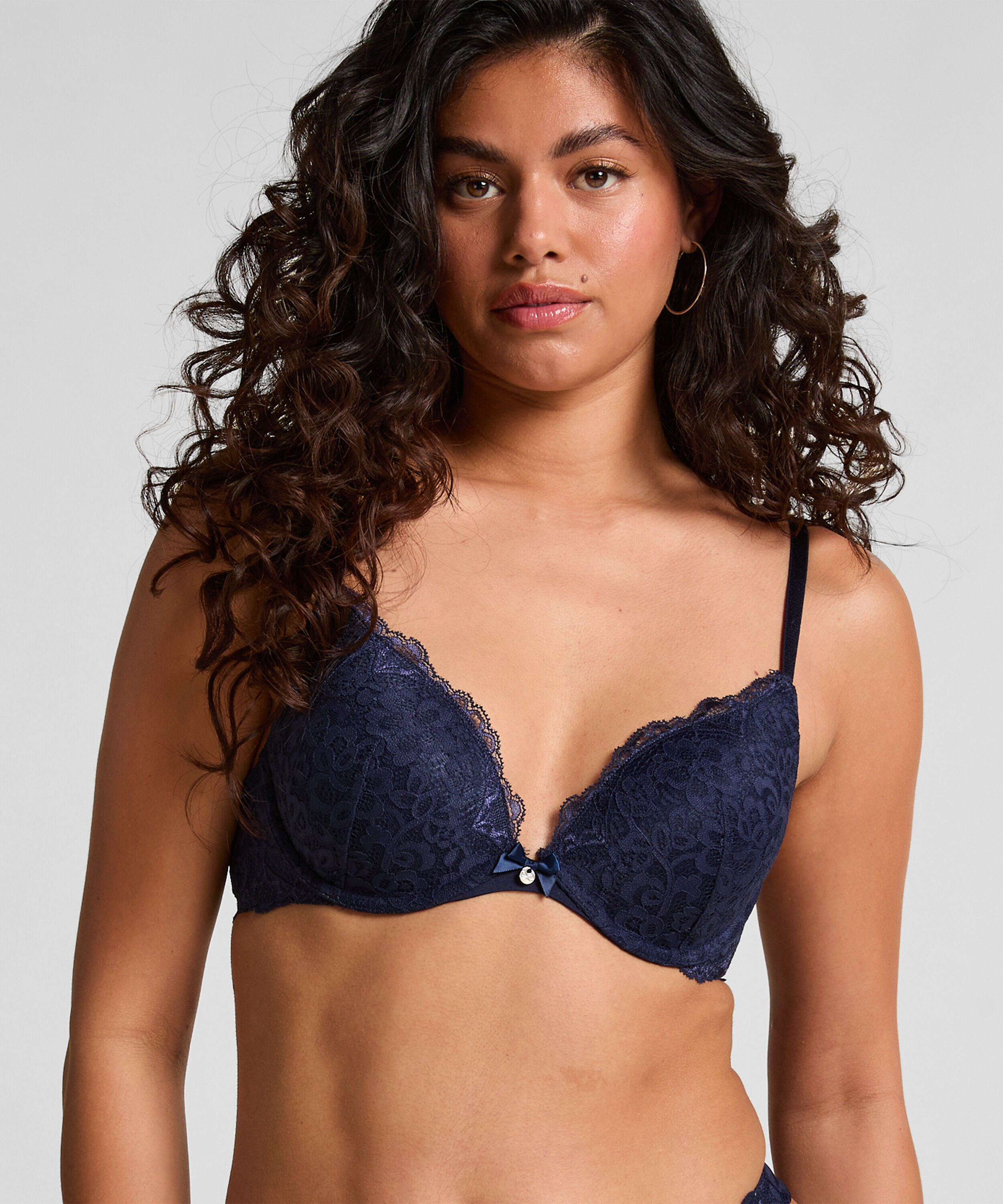 Soutien-gorge à armatures préformé push-up Marine, Bleu