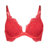 Soutien-gorge push-up préformé à armatures Pauline, Rouge
