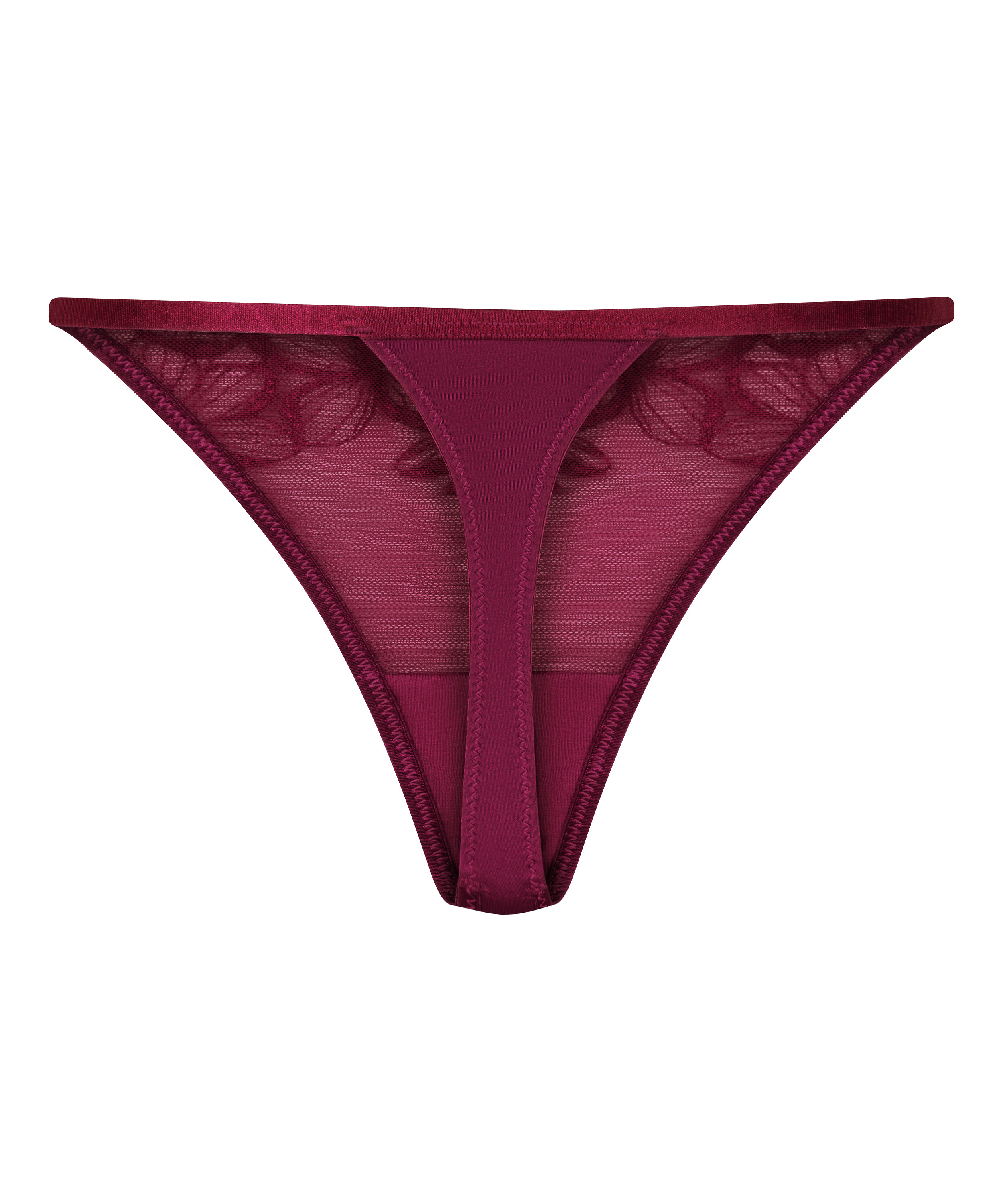 Tanga Margot jambe haute, Violet, main