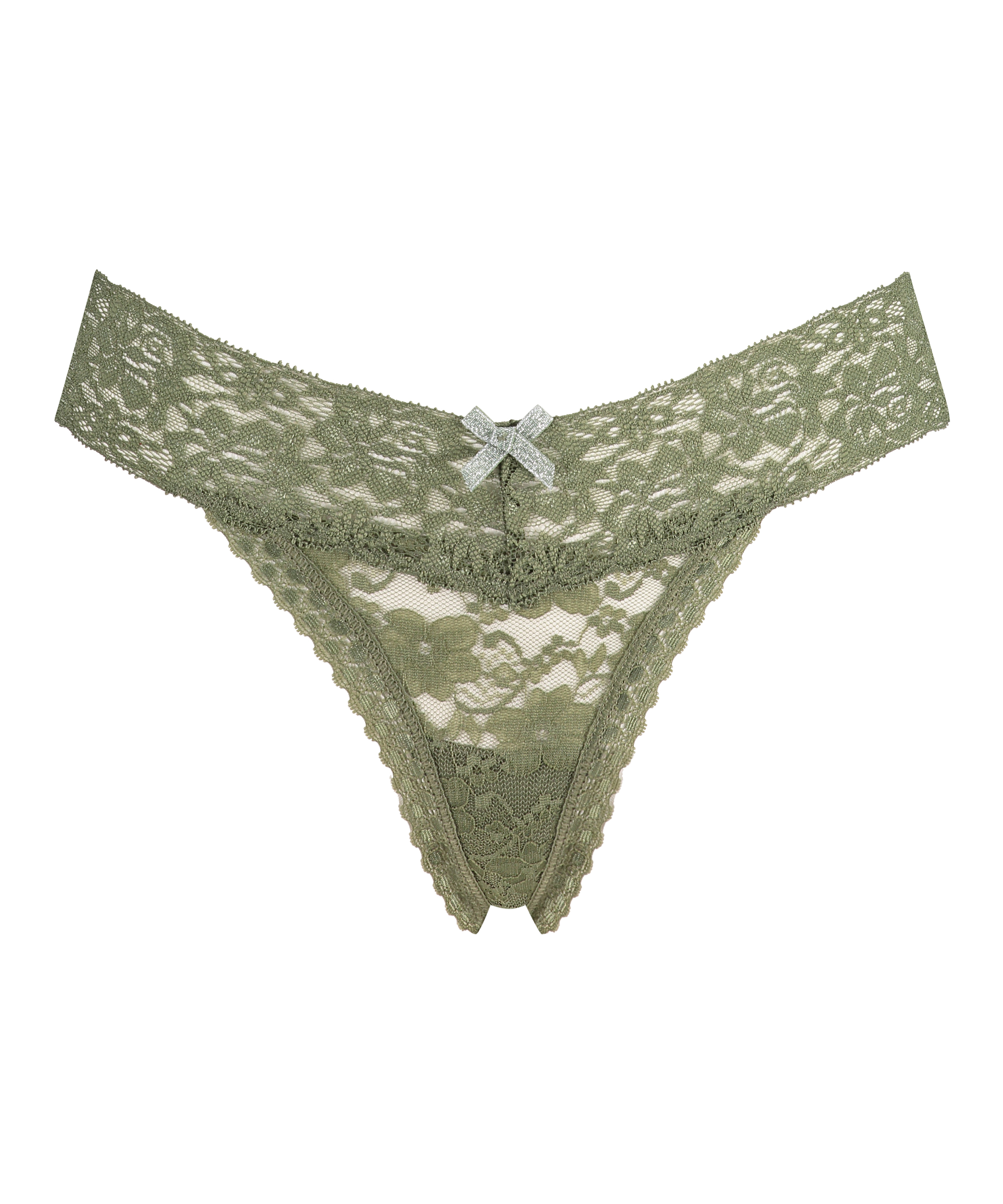 String en V taille extra basse, Vert, main