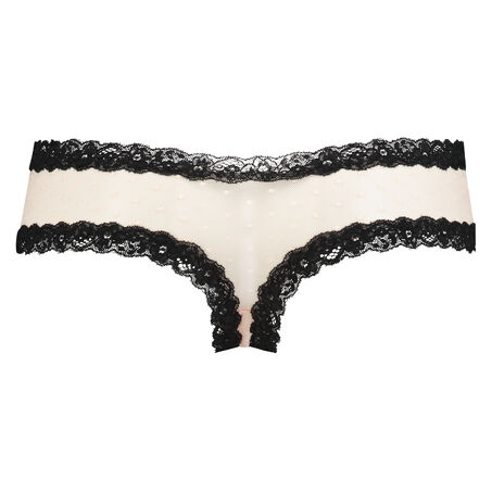 Slip br&eacute;silien V-shape mesh, Noir