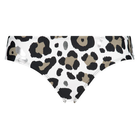 Bas de bikini taille basse Animal, Blanc