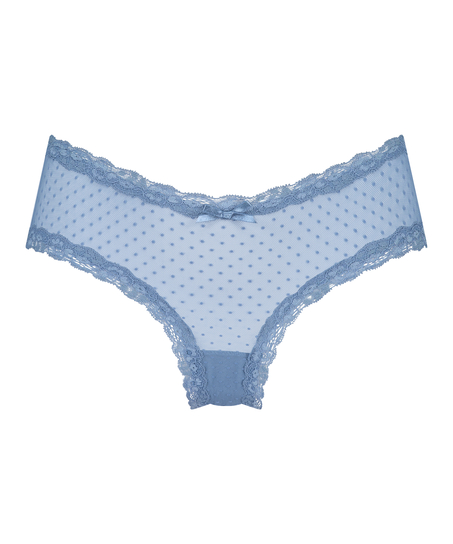 Slip brésilien V-shape mesh, Bleu