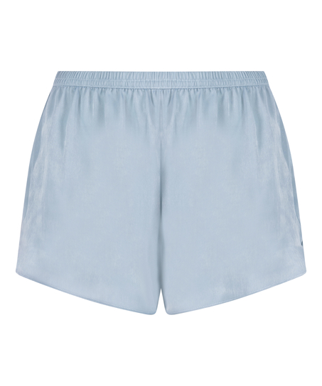 Short en satin Minimal, Bleu