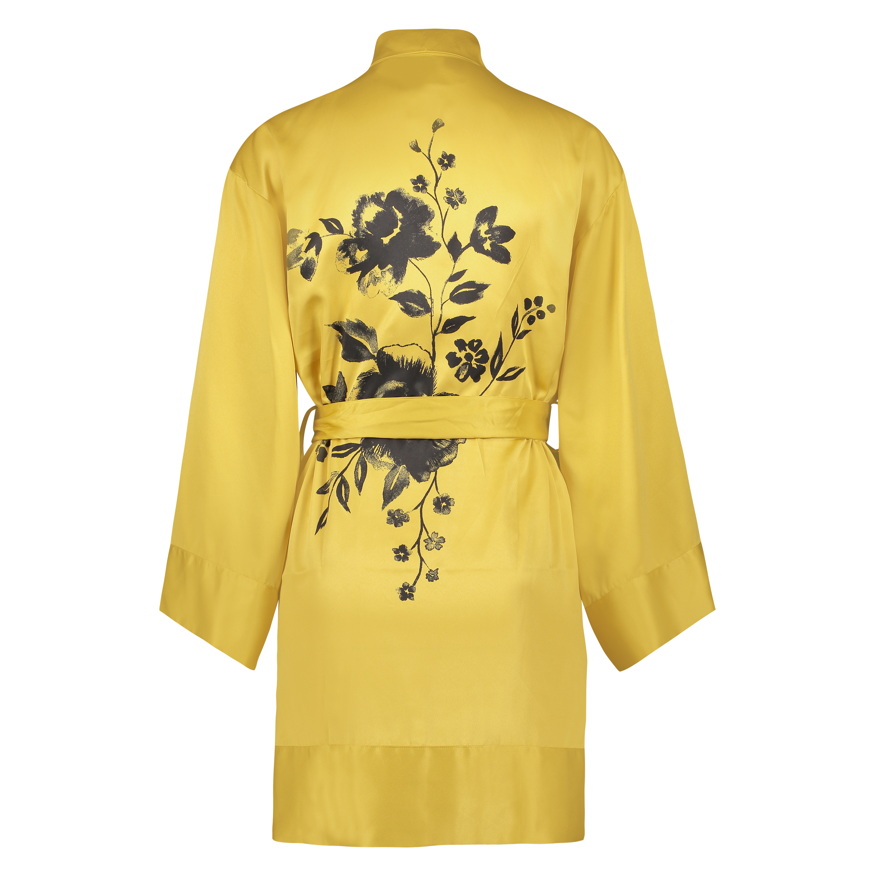 Kimono Satin Flower, Jaune, main