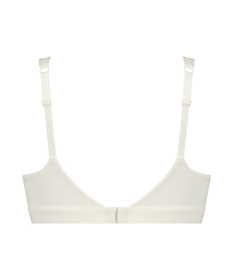 Soutien-gorge rembourré sans armatures en maille, Blanc