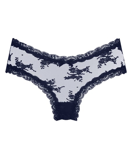 Slip br&eacute;silien V-shape mesh, Bleu