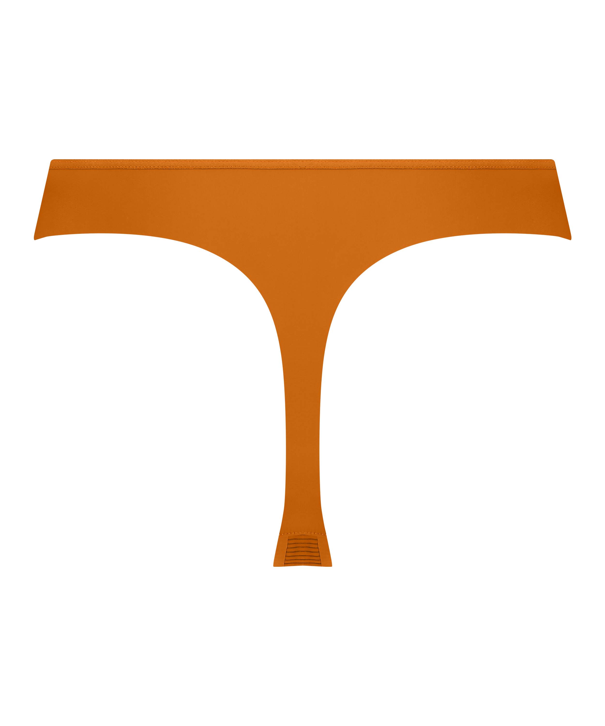 String Invisible Maille à rayures, Orange, main