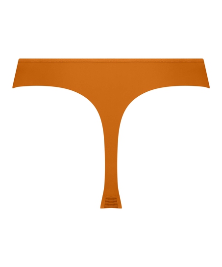 String Invisible Maille à rayures, Orange