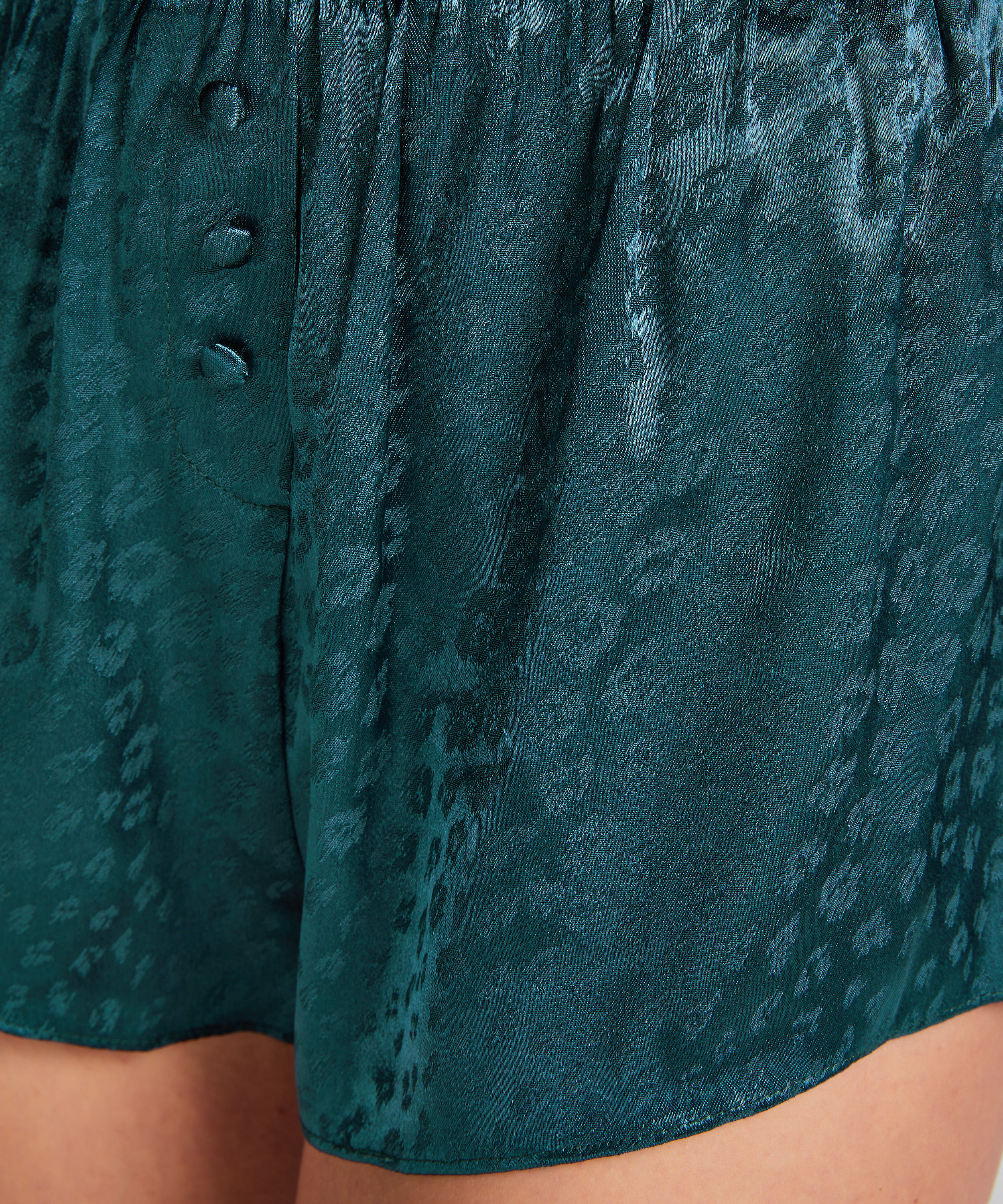 Short Léopard, Bleu, main