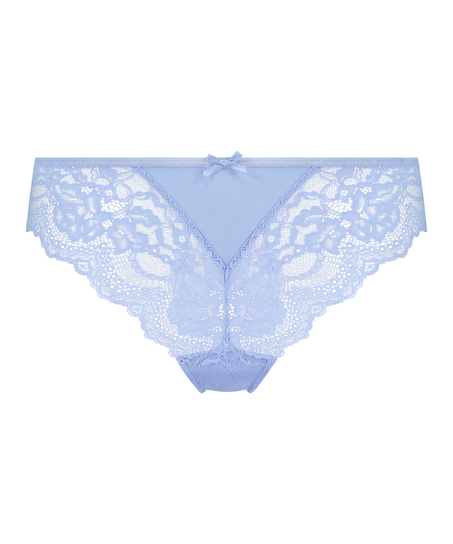 Slip brésilien jambes hautes Dora, Bleu